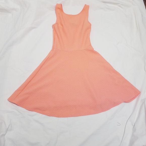 HM Cute Neon Coral Skater Dress, Sz 4 - Picture 5 of 6